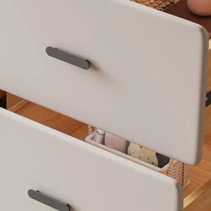Elegant White Wooden Dresser Chest with 6-Storage Drawers Image - 13