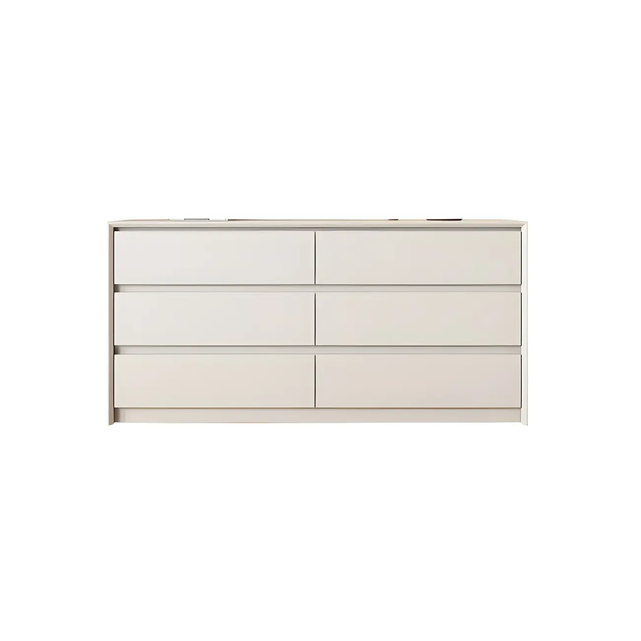 Elegant White Wooden Dresser Chest with 6-Storage Drawers Image - 15 | homeyfad