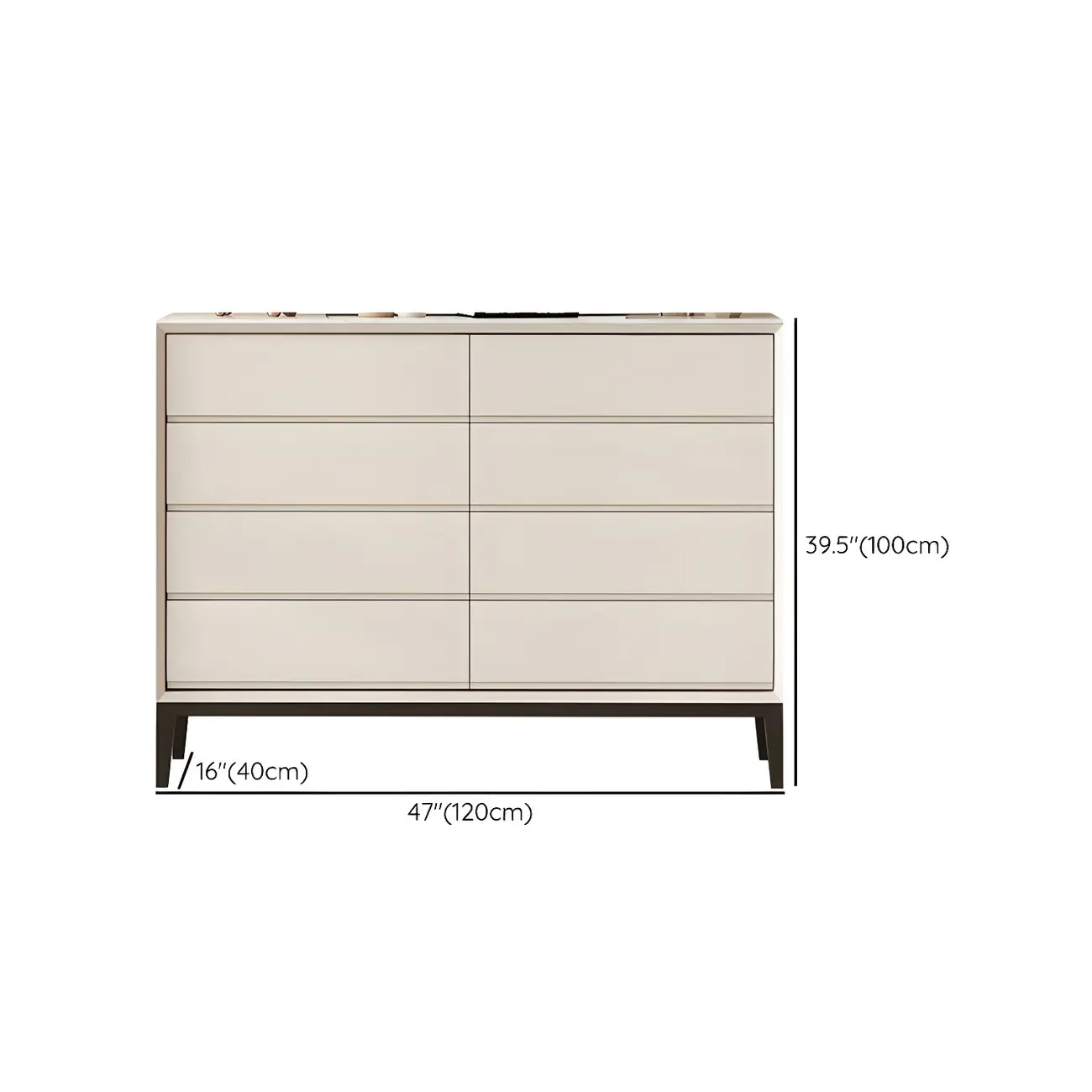 Elegant White Wooden Dresser Chest with 6-Storage Drawers Image - 18
