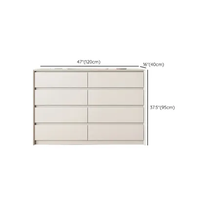 Elegant White Wooden Dresser Chest with 6-Storage Drawers #size