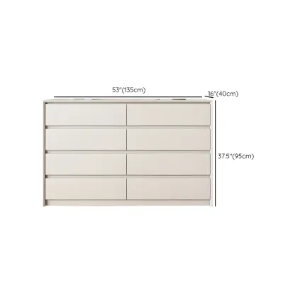 Elegant White Wooden Dresser Chest with 6-Storage Drawers Image - 20