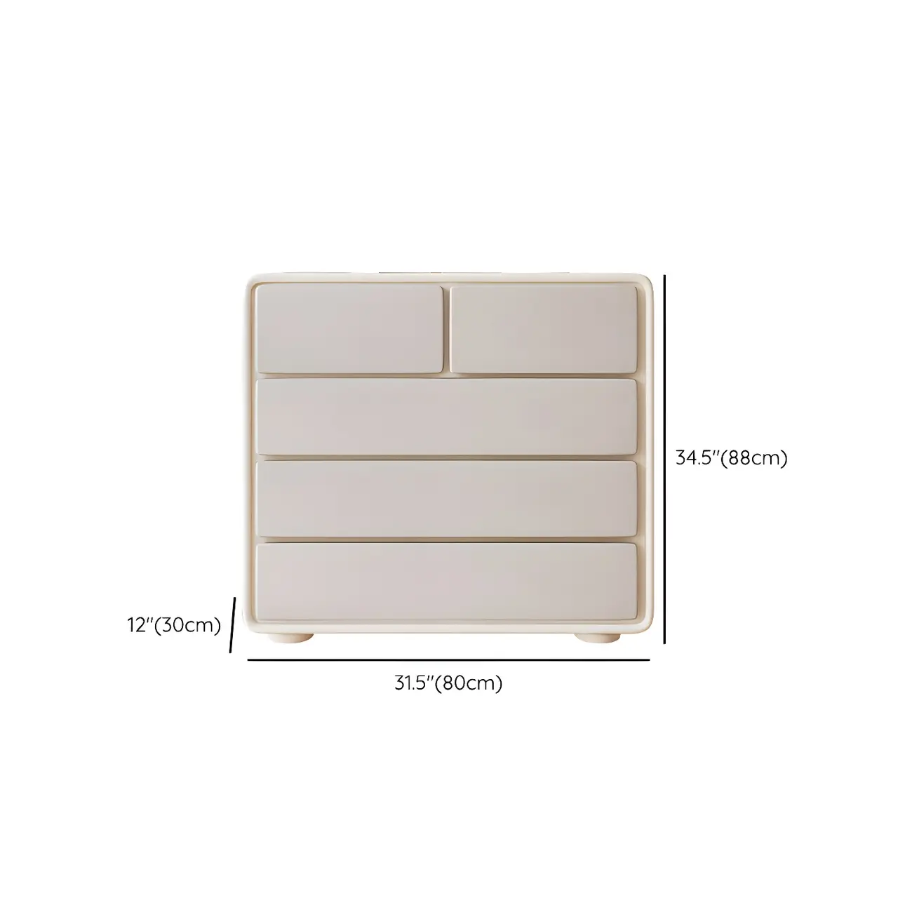 Elegant White Wooden Dresser Chest with 6-Storage Drawers Image - 22 | homeyfad