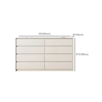 Elegant White Wooden Dresser Chest with 6-Storage Drawers Image - 23