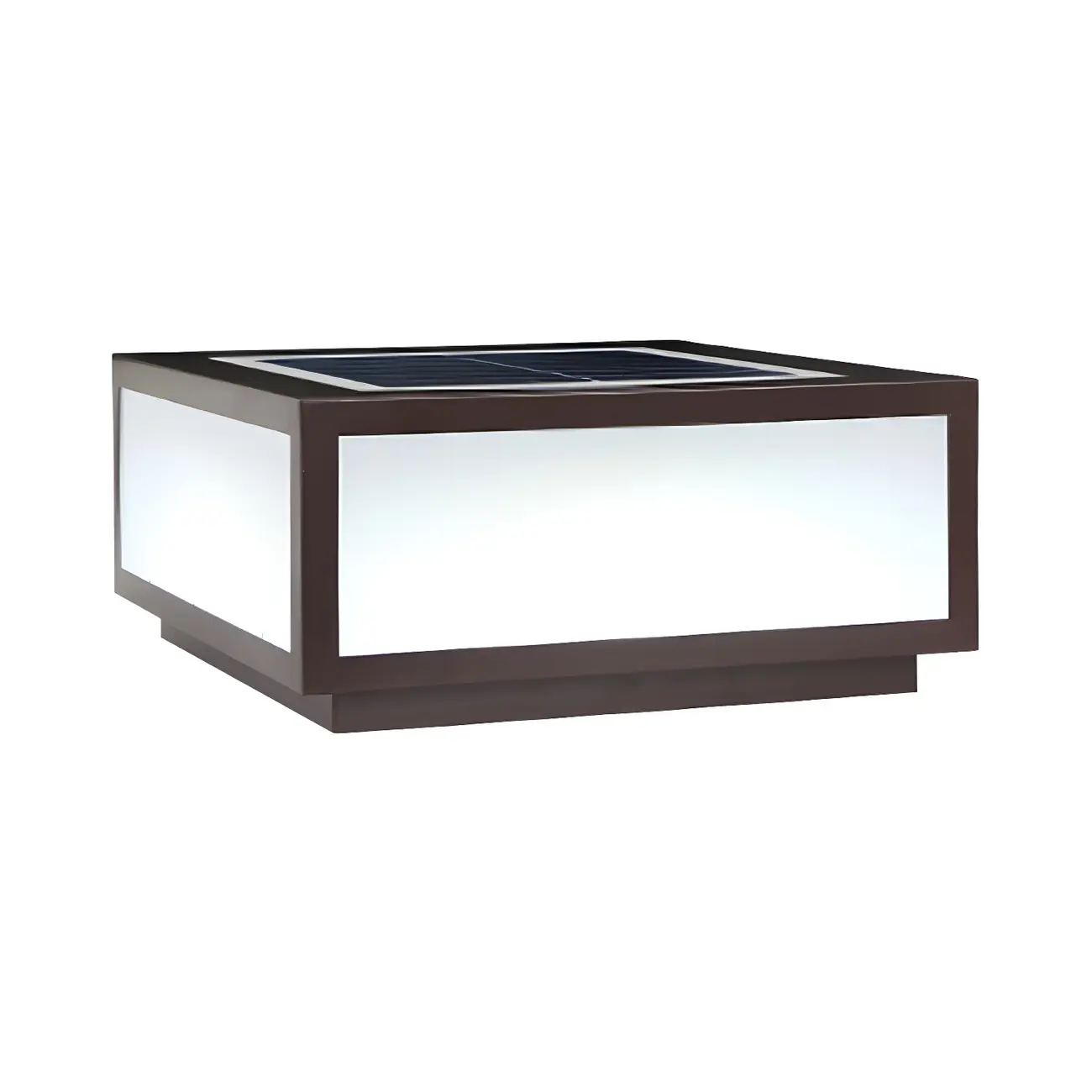 Solar Simple Metal Cubic Post Cap Light Image - 7 | homeyfad