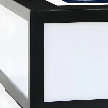 Solar Simple Metal Cubic Post Cap Light Image - 10