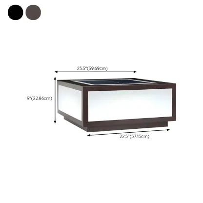 Solar Simple Metal Cubic Post Cap Light #size
