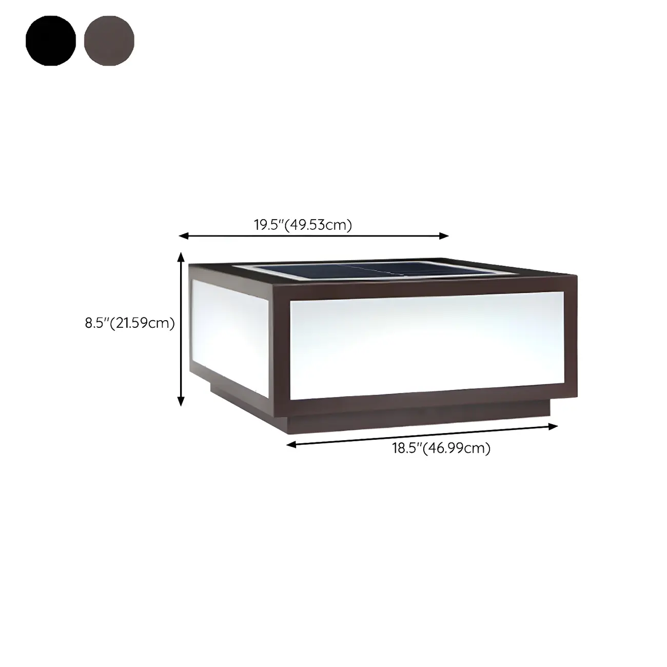 Solar Simple Metal Cubic Post Cap Light Image - 13 | homeyfad