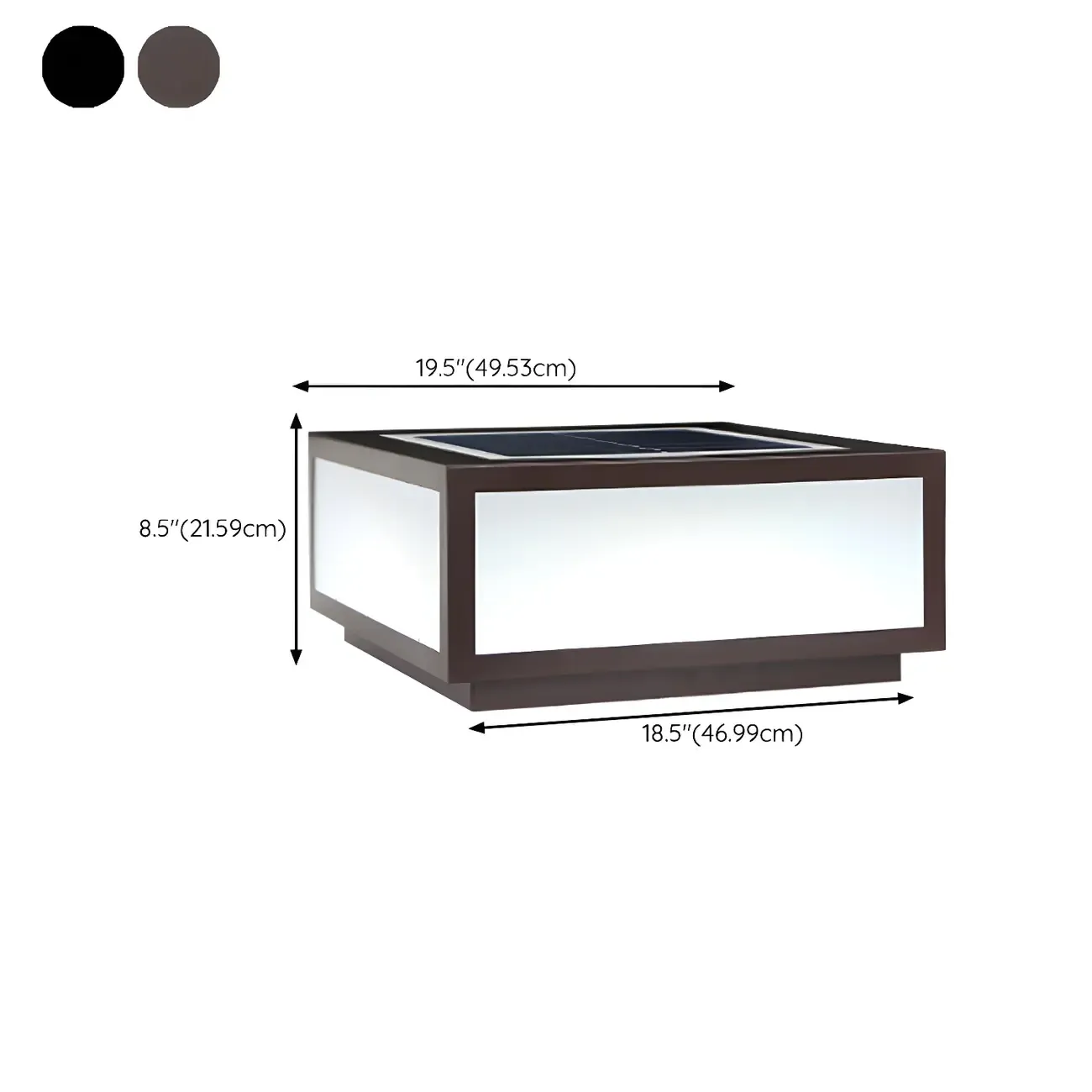 Solar Simple Metal Cubic Post Cap Light Image - 13