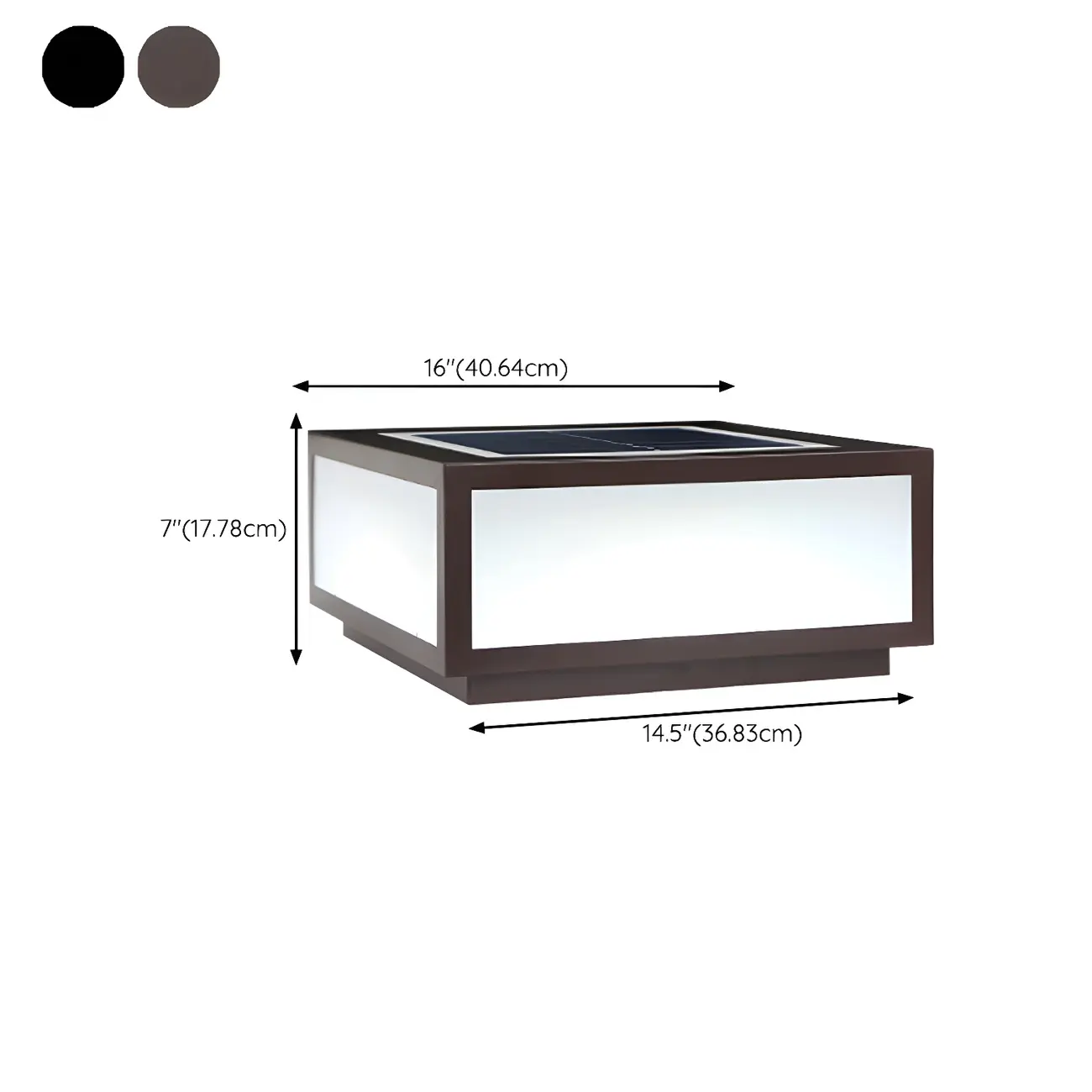 Solar Simple Metal Cubic Post Cap Light Image - 14 | homeyfad