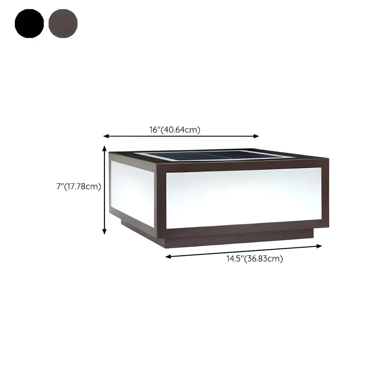 Solar Simple Metal Cubic Post Cap Light Image - 14