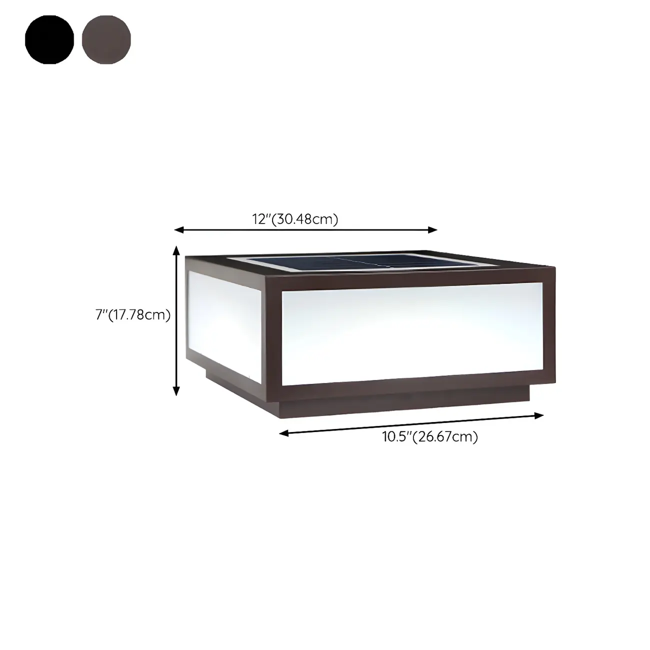 Solar Simple Metal Cubic Post Cap Light Image - 15 | homeyfad