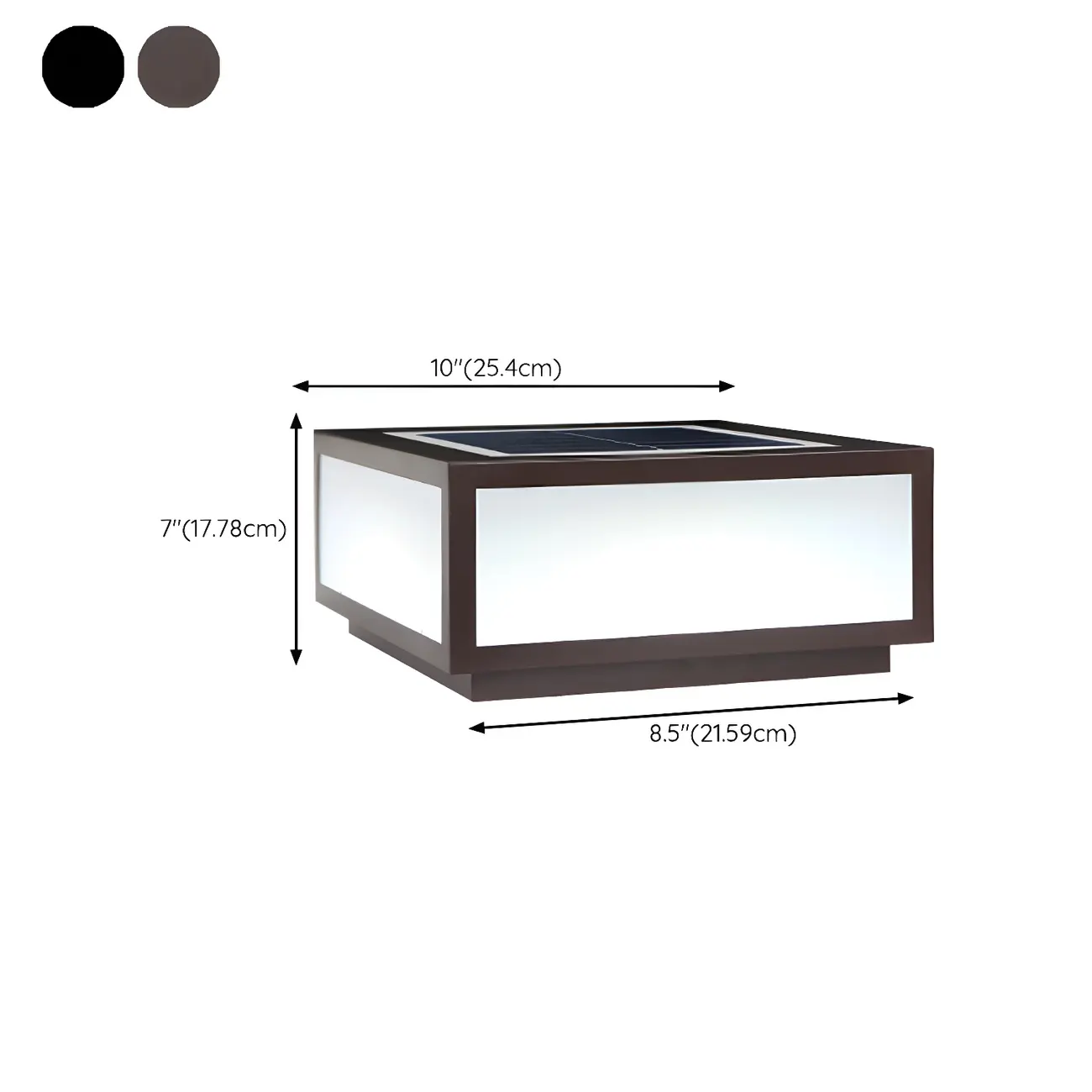 Solar Simple Metal Cubic Post Cap Light Image - 16 | homeyfad