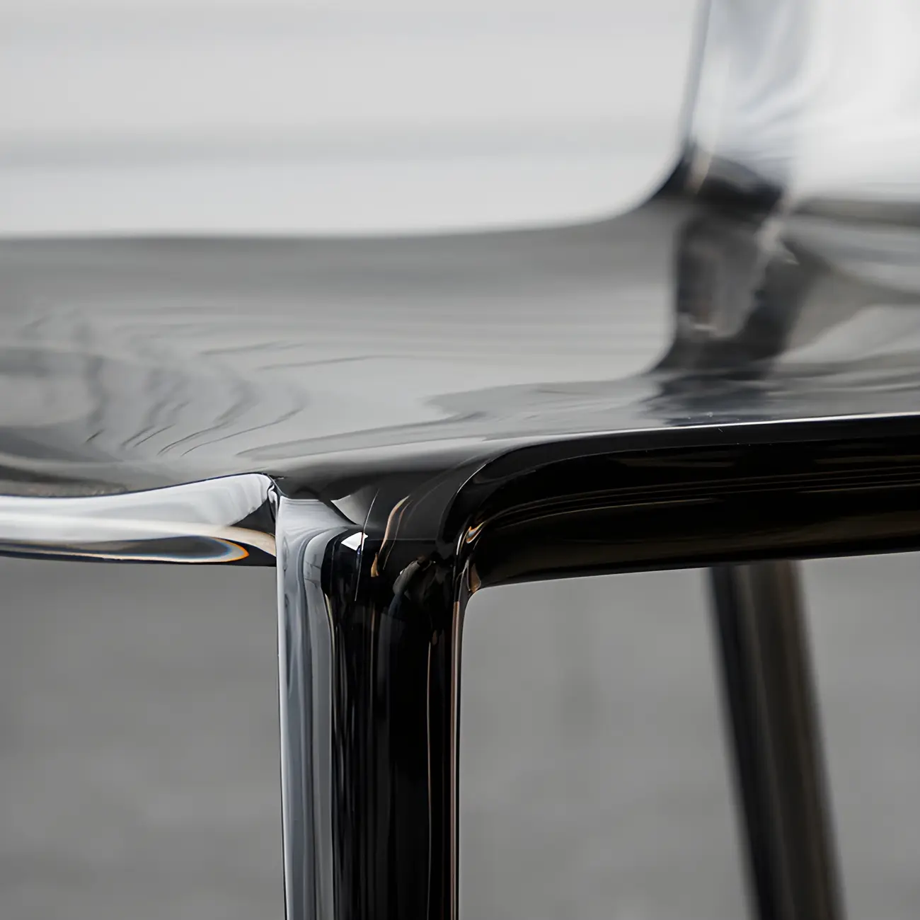 Amber Acrylic 	Armless Low Back Dining Chair Image - 16 | homeyfad