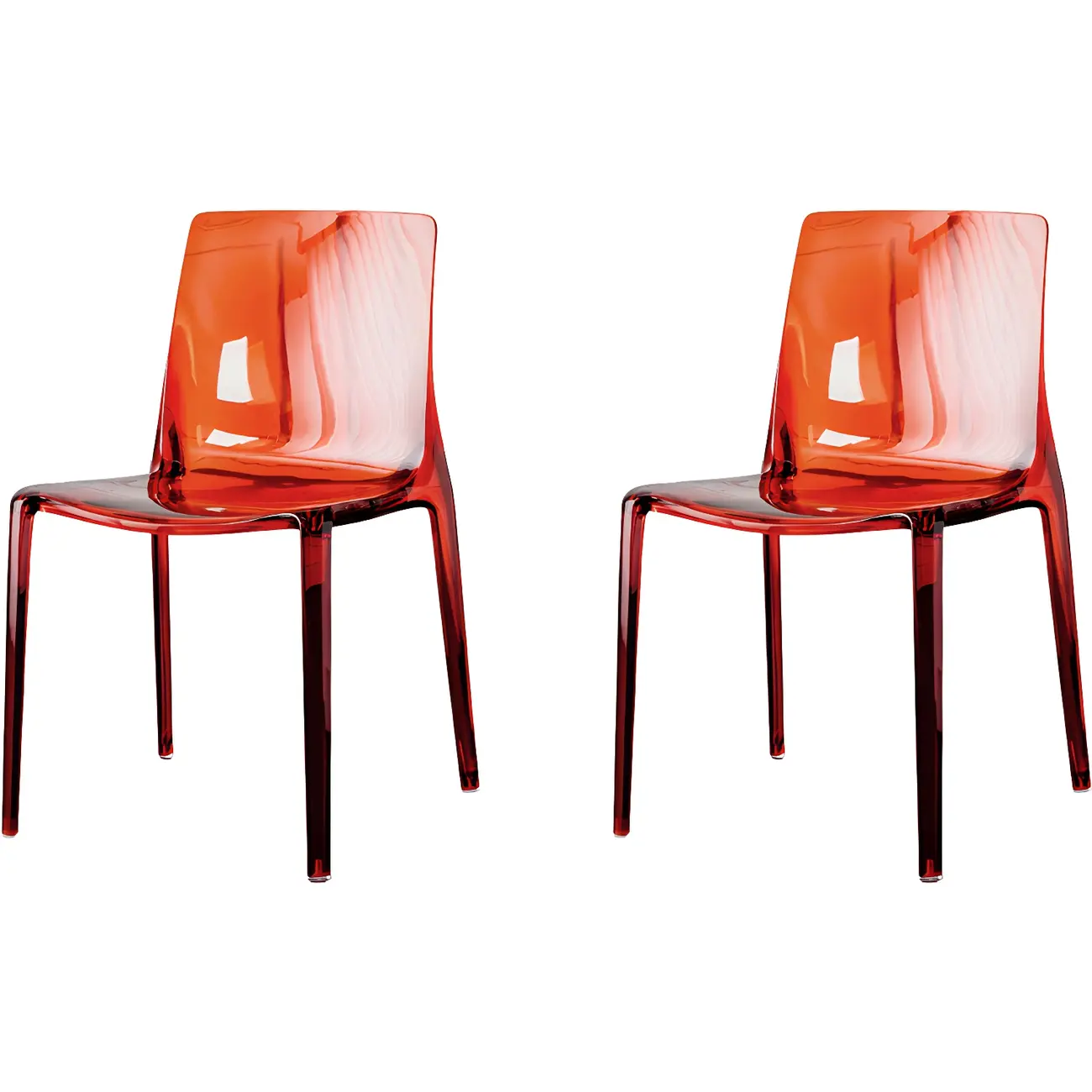 Amber Acrylic 	Armless Low Back Dining Chair Image - 27 | homeyfad