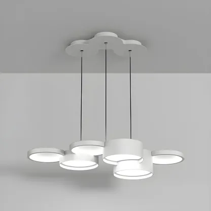6/8-Light Modern White LED Pendant Light for Kitchen Image - 5