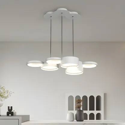 6/8-Light Modern White LED Pendant Light for Kitchen Image - 2
