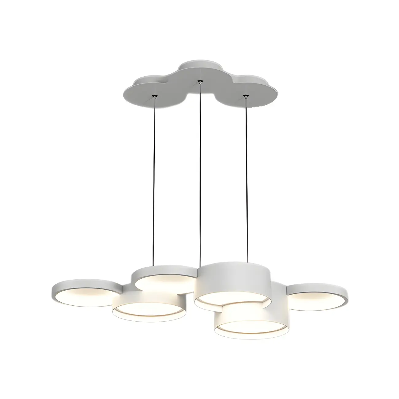 6/8-Light Modern White LED Pendant Light for Kitchen Image - 9 | homeyfad