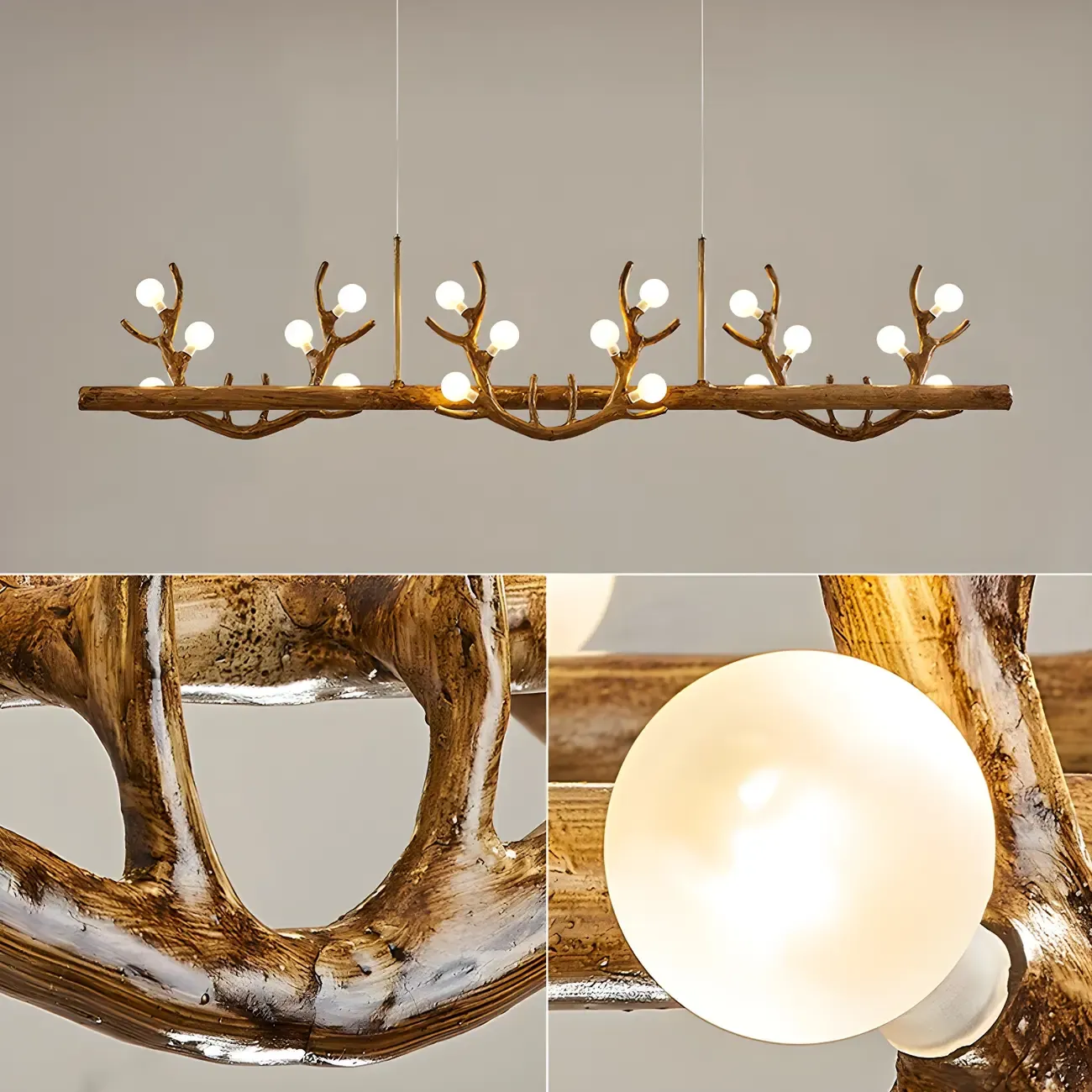 Nordic Antler Modern Island Pendant Light for Kitchen