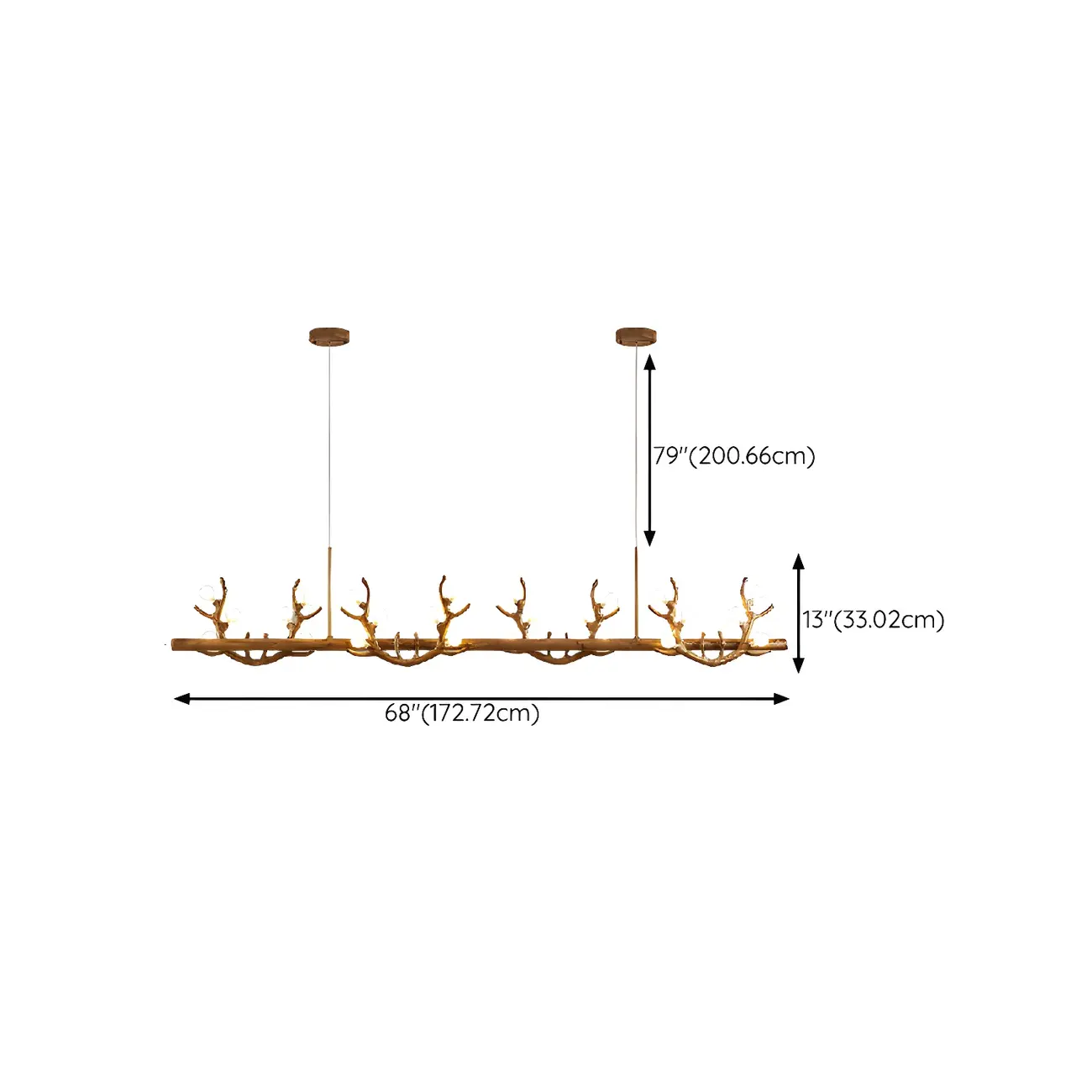 Nordic Antler Modern Island Pendant Light for Kitchen | homeyfad