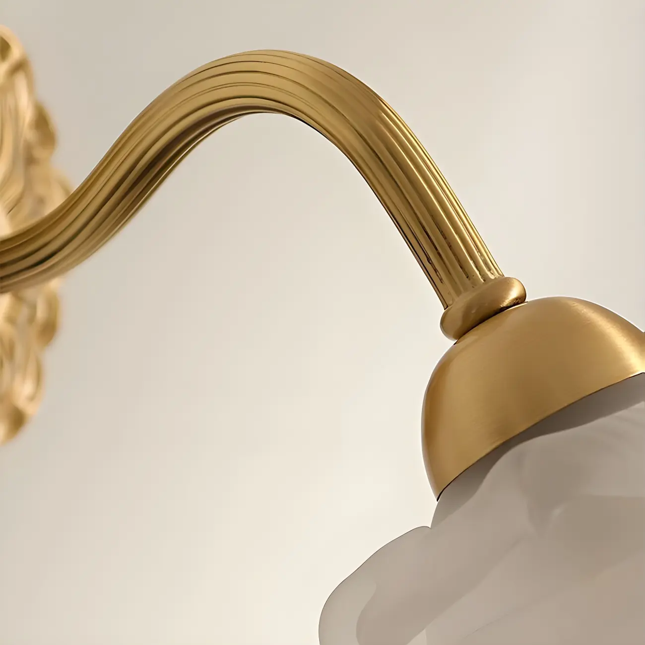 Vintage White Flower Glass Wall Sconce for Bedroom Decor | homeyfad