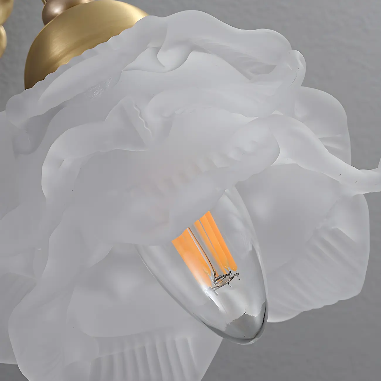 Vintage White Flower Glass Wall Sconce for Bedroom Decor | homeyfad