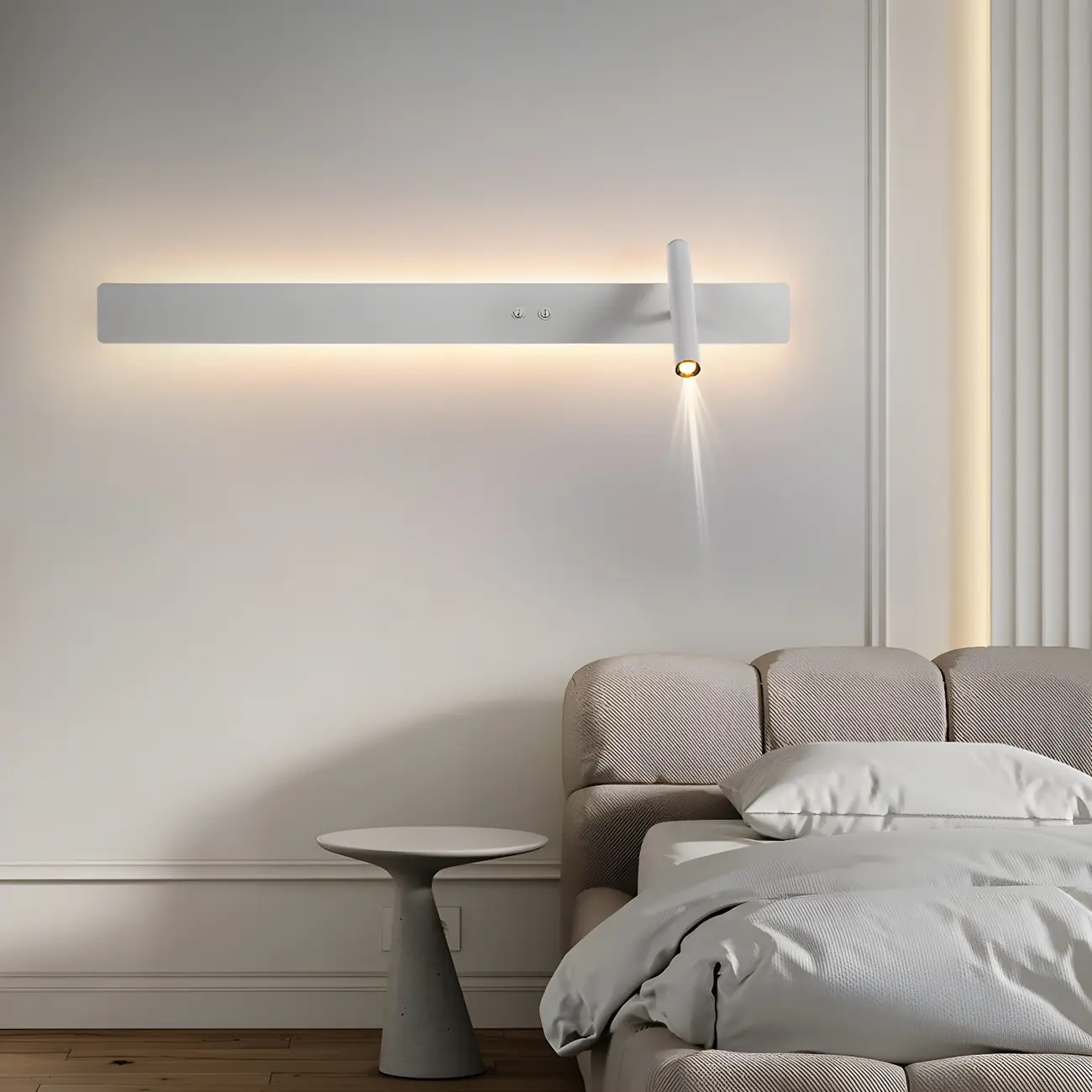 Modern Linear Metal Wall Light, Adjustable Reading Lamp Image - 2 | homeyfad