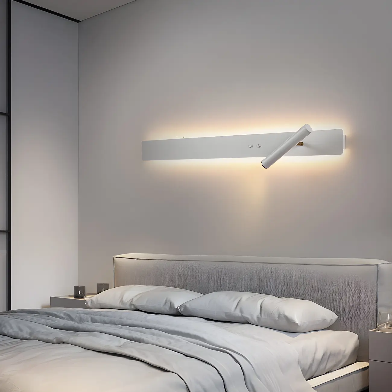 Modern Linear Metal Wall Light, Adjustable Reading Lamp Image - 1 | homeyfad