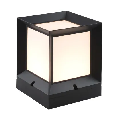 Metal Black Rectangle Post Cap Light Image - 6