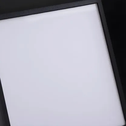 Metal Black Rectangle Post Cap Light Image - 8