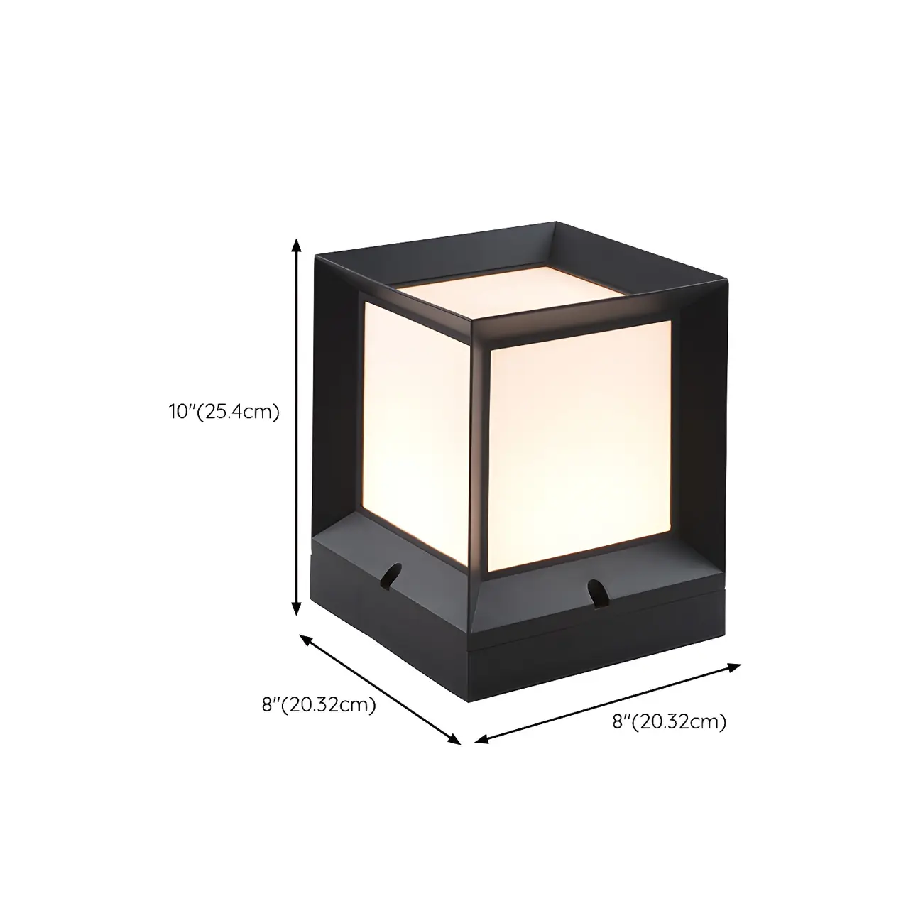Metal Black Rectangle Post Cap Light Image - 12 | homeyfad