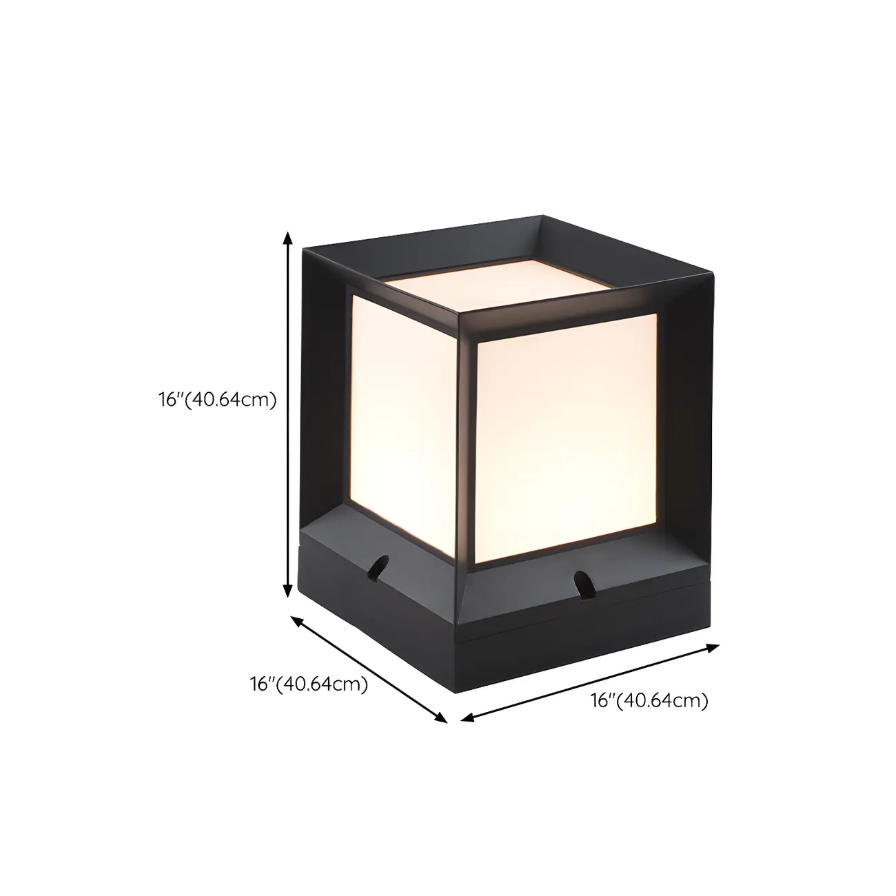 Metal Black Rectangle Post Cap Light Image - 14 | homeyfad