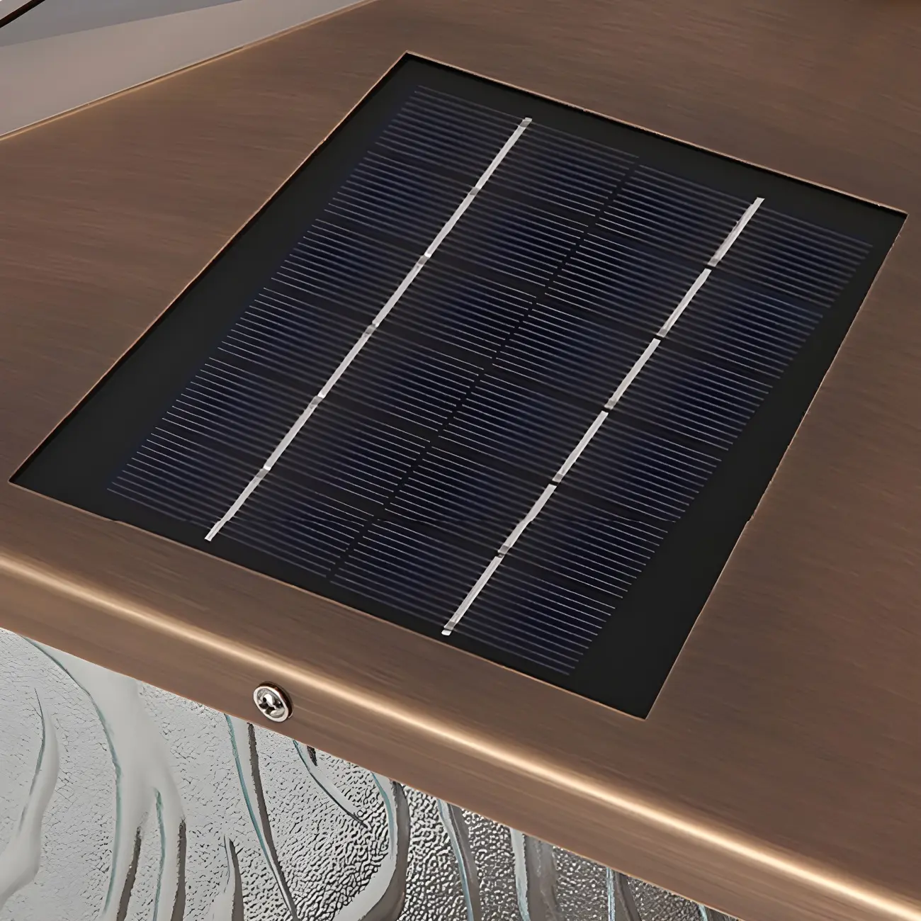 Solar Brass and Bronze Ripple Glass Post Cap Light Image - 11 | homeyfad