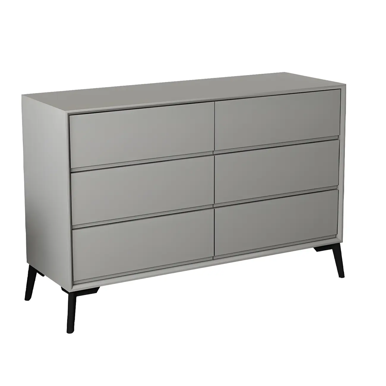 Minimalist Light Gray Wooden Dresser with Drawers Storage Image - 11 | homeyfad