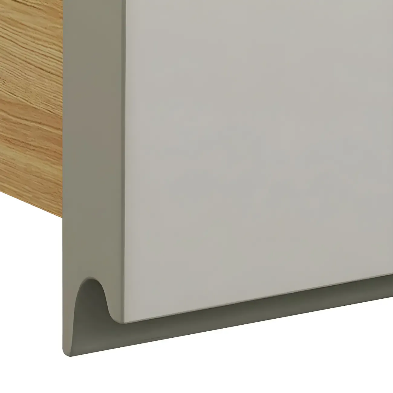 Minimalist Light Gray Wooden Dresser with Drawers Storage Image - 12