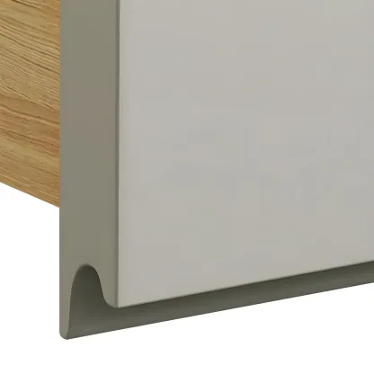 Minimalist Light Gray Wooden Dresser with Drawers Storage Image - 12