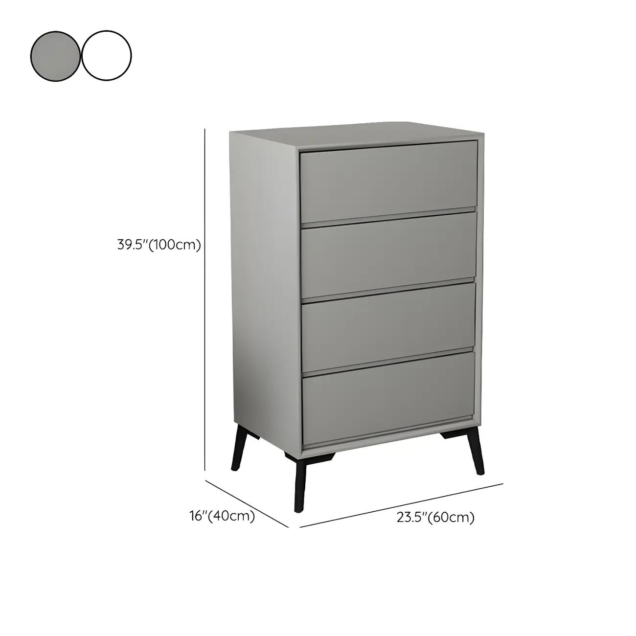 Minimalist Light Gray Wooden Dresser with Drawers Storage #size | homeyfad