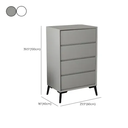 Minimalist Light Gray Wooden Dresser with Drawers Storage #size