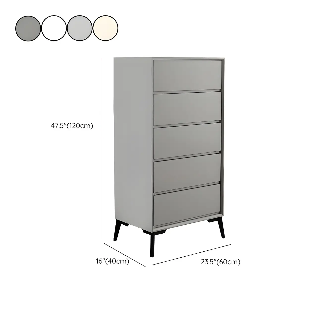 Minimalist Light Gray Wooden Dresser with Drawers Storage Image - 26 | homeyfad
