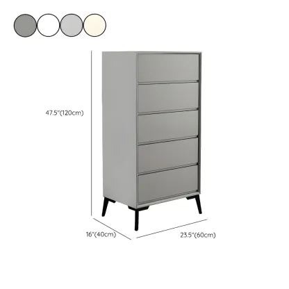 Minimalist Light Gray Wooden Dresser with Drawers Storage Image - 26
