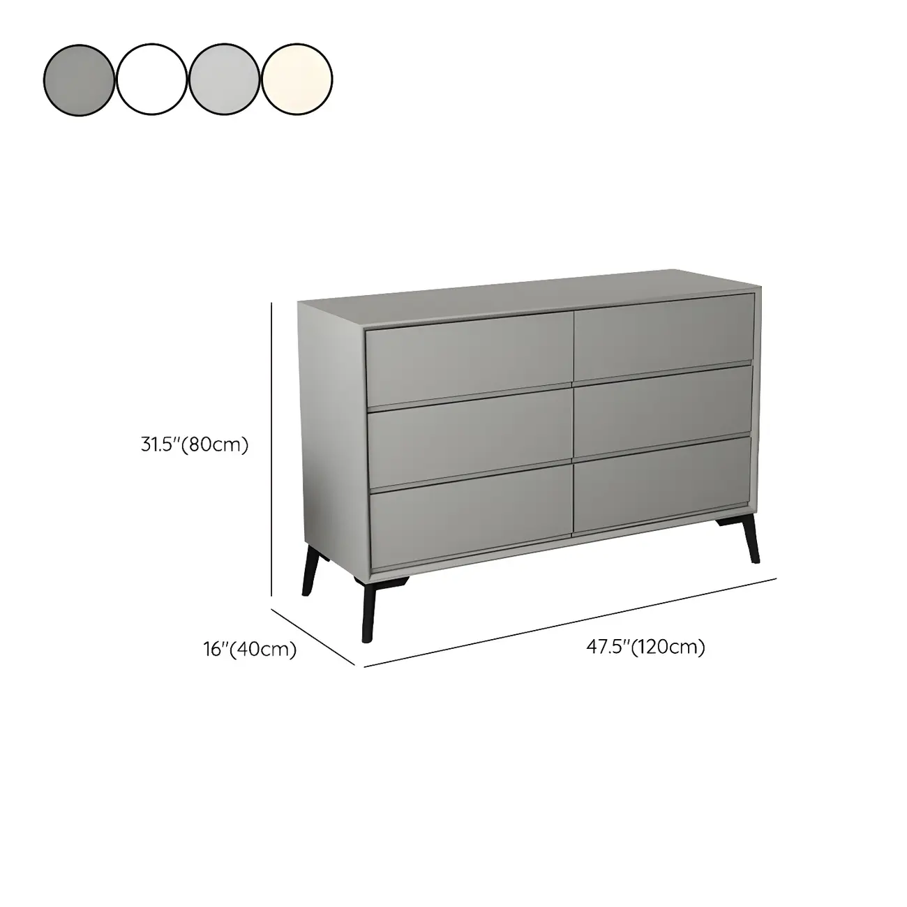 Minimalist Light Gray Wooden Dresser with Drawers Storage Image - 27 | homeyfad
