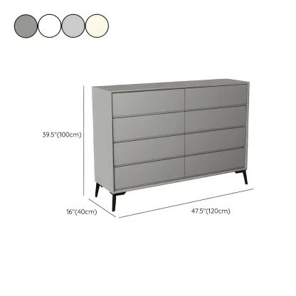 Minimalist Light Gray Wooden Dresser with Drawers Storage Image - 28