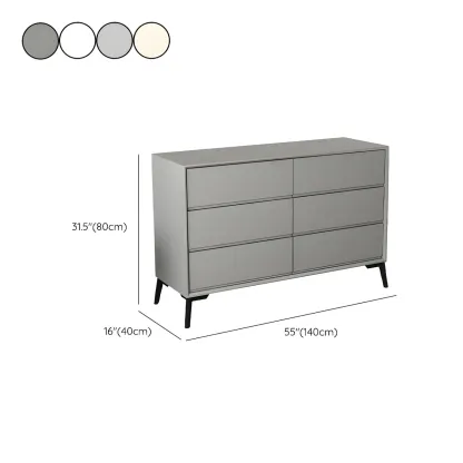 Minimalist Light Gray Wooden Dresser with Drawers Storage Image - 29