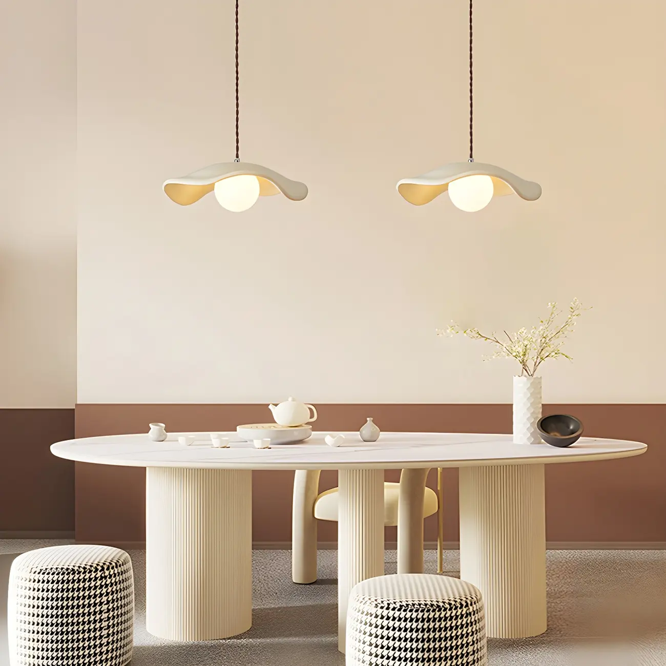 Mini Resin Saucer Pendant Light for Kitchen Island Hanging  Image - 4 | homeyfad