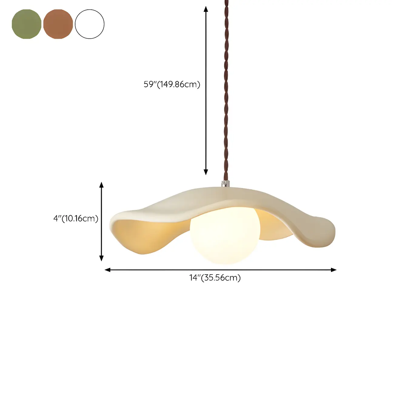 Mini Resin Saucer Pendant Light for Kitchen Island Hanging  #size | homeyfad
