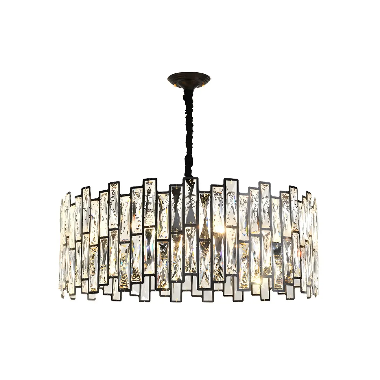 Contemporary Oval Crystal Kitchen Pendant Light Image - 4