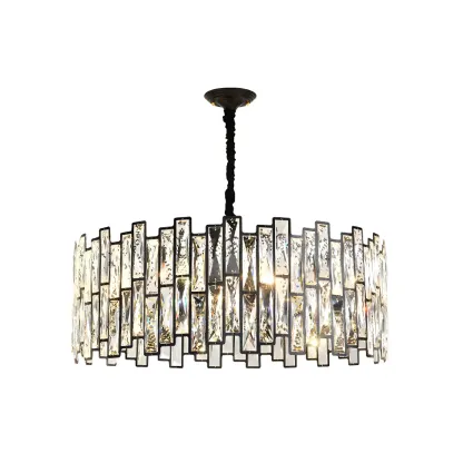 Contemporary Oval Crystal Kitchen Pendant Light Image - 4