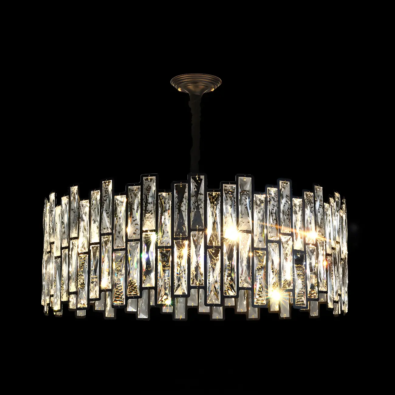Contemporary Oval Crystal Kitchen Pendant Light Image - 8 | homeyfad