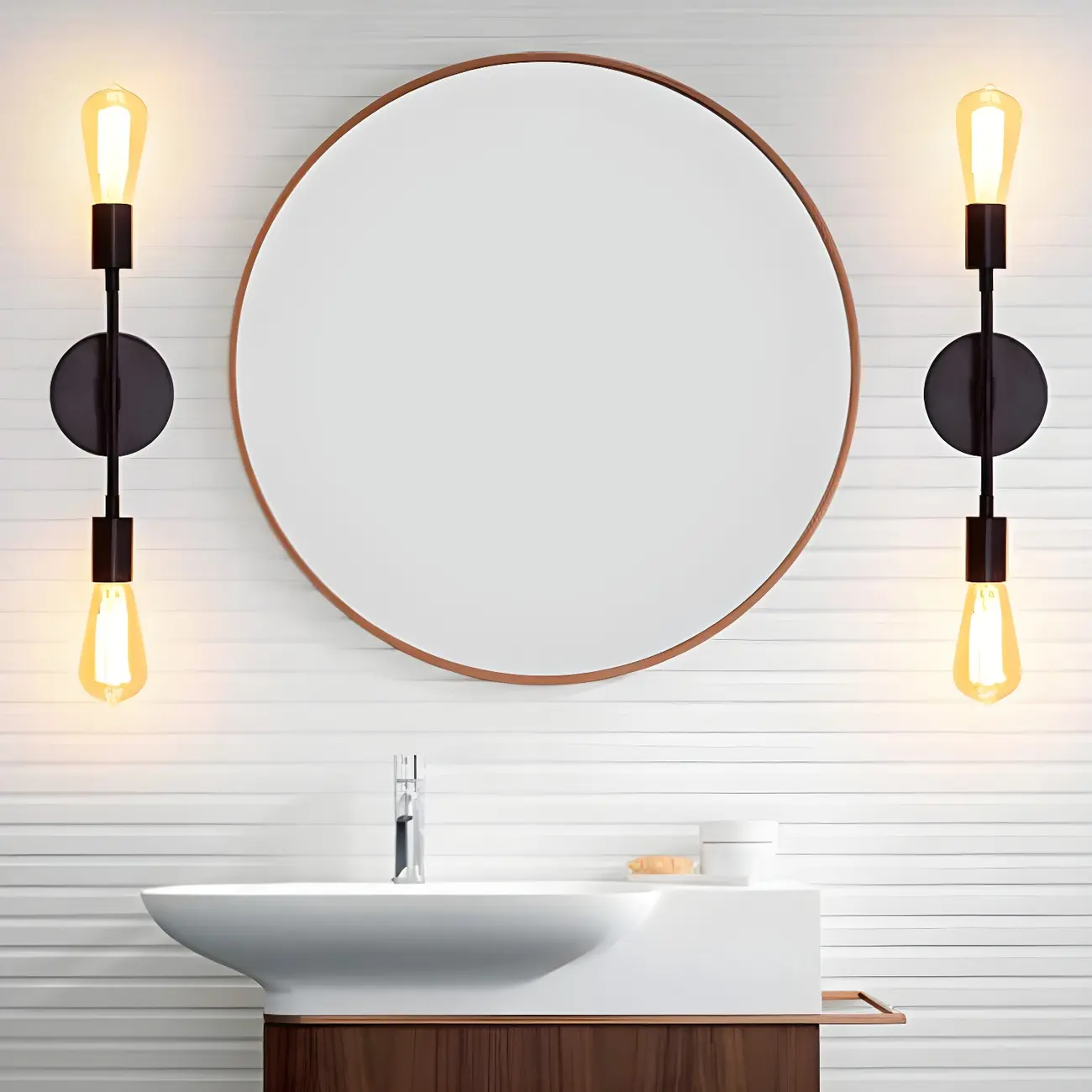 Modern Gold Up Down Bathroom Vanity Light | homeyfad