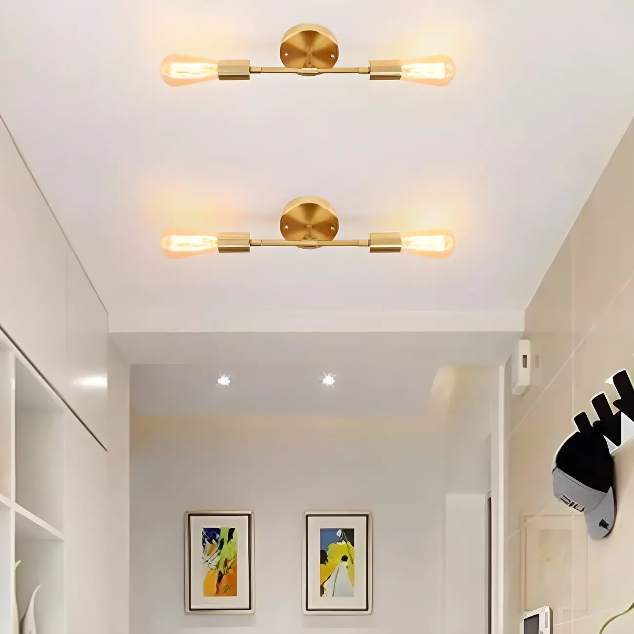 Modern Gold Up Down Bathroom Vanity Light | homeyfad