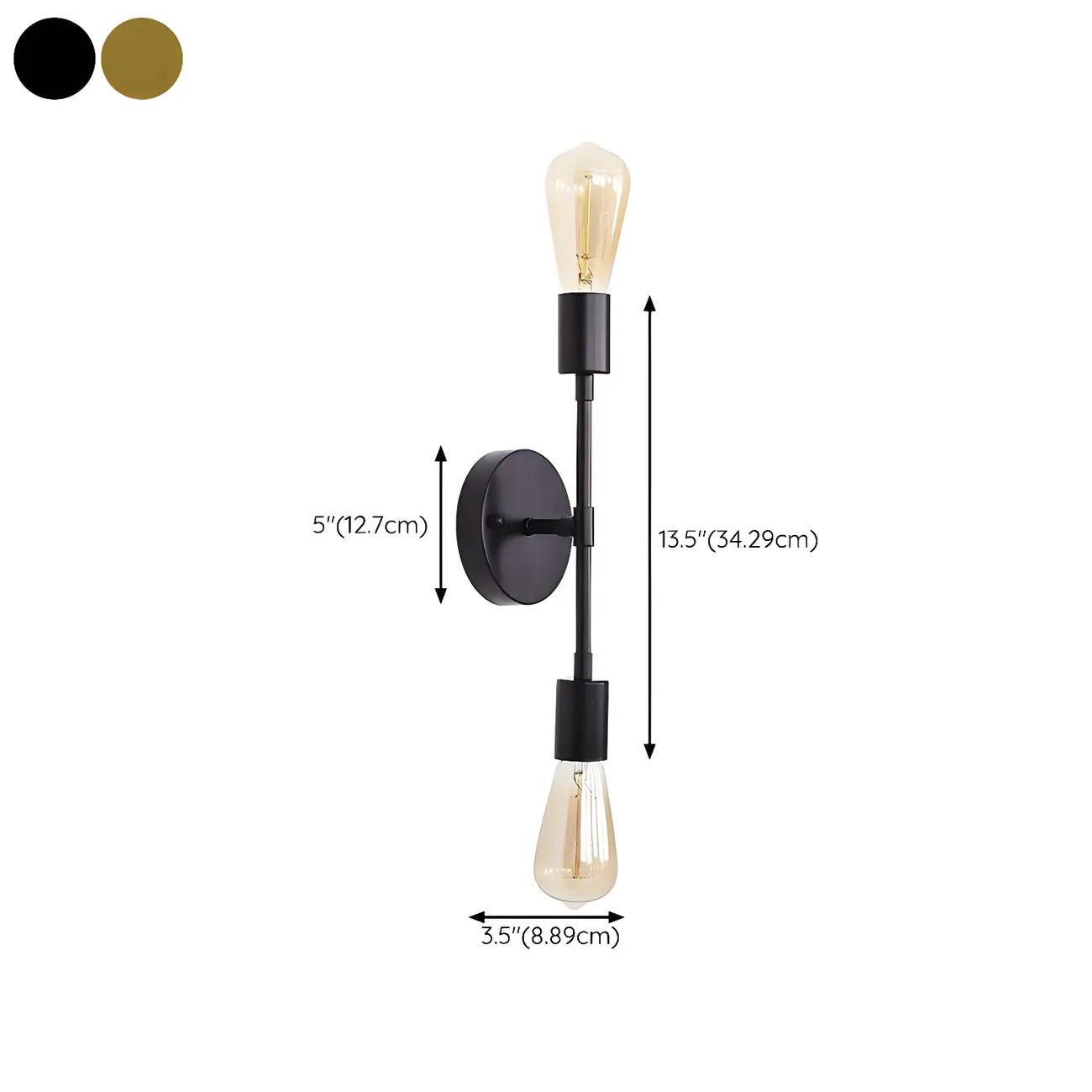 Modern Gold Up Down Bathroom Vanity Light #size